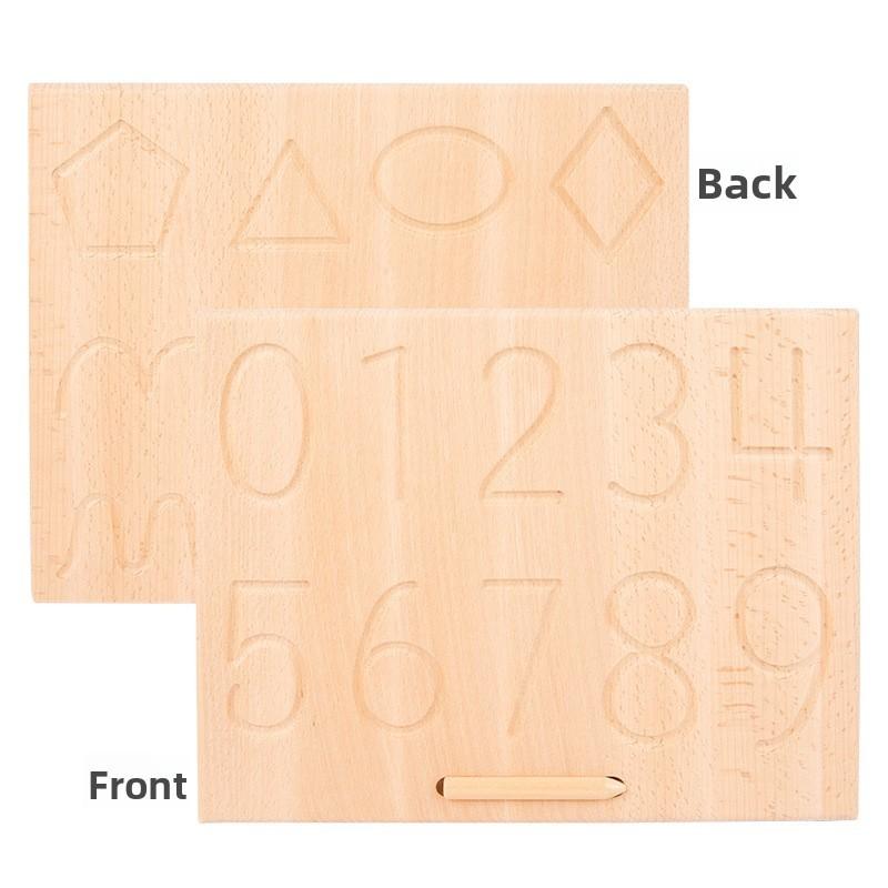 And Wooden Alphabet Number Puzzle Board For Early Childhood Practice Handwriting
