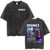 Rapper Duki ADA Tour  Vintage Washed Tshirt Men Women Clothing Hip Hop Oversized Tshirts Cotton Cozy Short Sleeve T Shirts