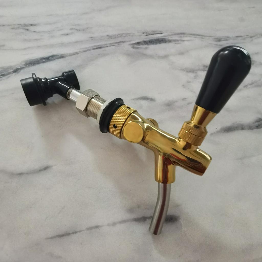 Accoppiatori per Birrificazione Fusti di Birra Dispenser Spina per Birra alla Spina Flussi Regolabili Interruttori Texture Ottone per Birra