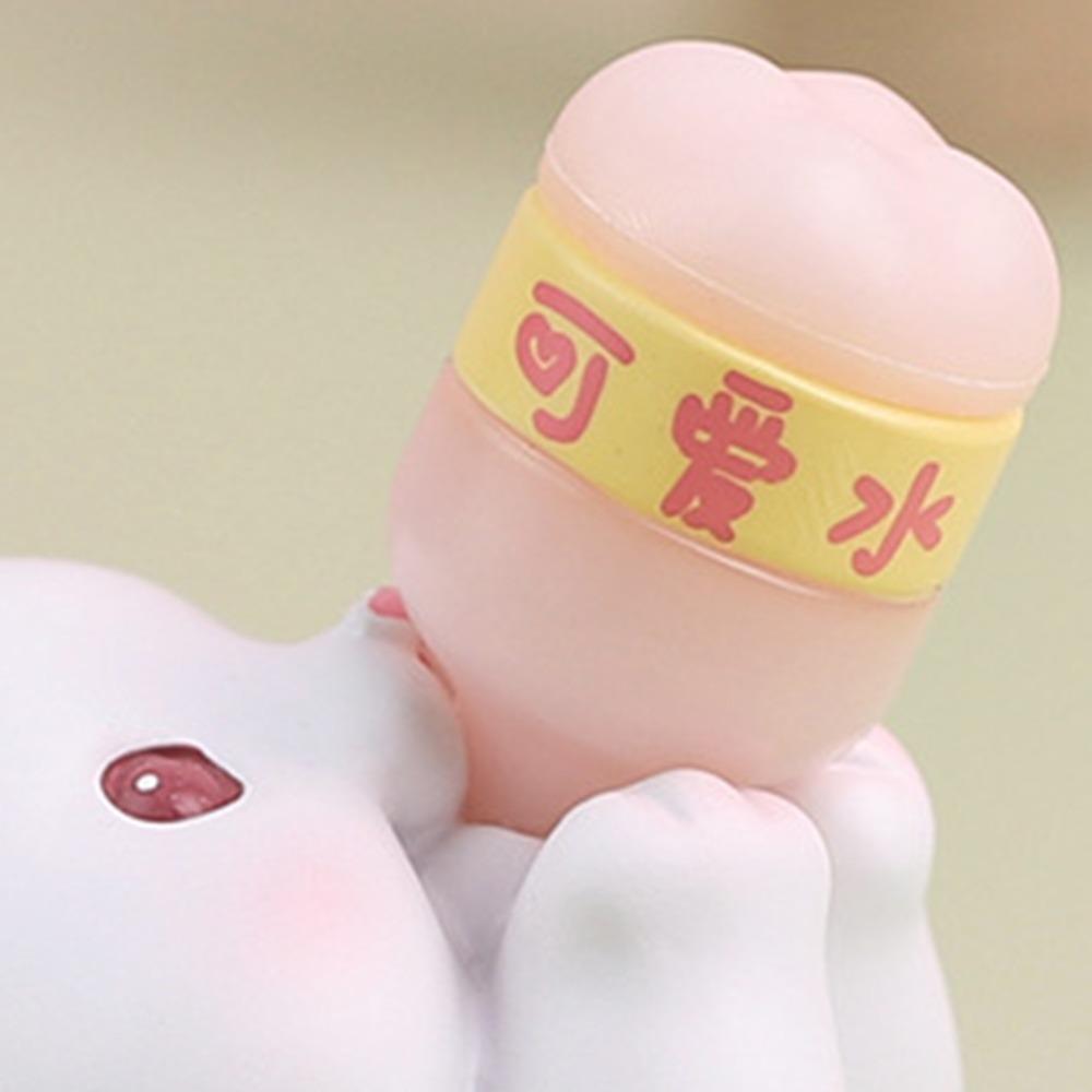 Drinking Coke Pose Cute Animal Ornament Small Size Desk Dashboard Decor  Dashboard Decoration