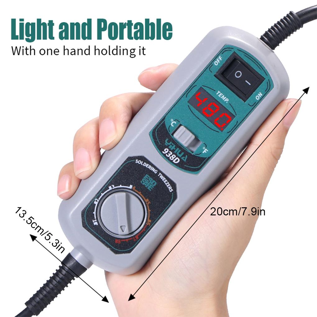 938D Portable Tweezers Soldering Station 110V 220V Soldering Iron Station Chip Desoldering Kit Set SMD Welding Equipment