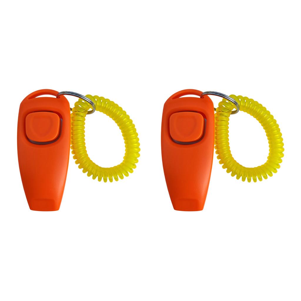 2 Stück Ergonomische Hundeklicker Pfeife Trainingsset Kunststoff Outdoor Gehtraining Gerät Für Rassen Kommandos Und Verhalten