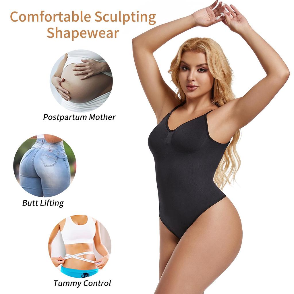 Body modellante per donna Body modellante per il controllo della pancia Body perizoma senza cuciture Body con scollo a U senza schienale Top Vita trainer Intimo dimagrante