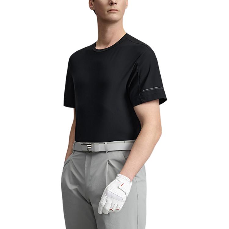 Fila Fitted Solid Short Sleeve Golf T-Shirt Men Tops A11M625152F-BK