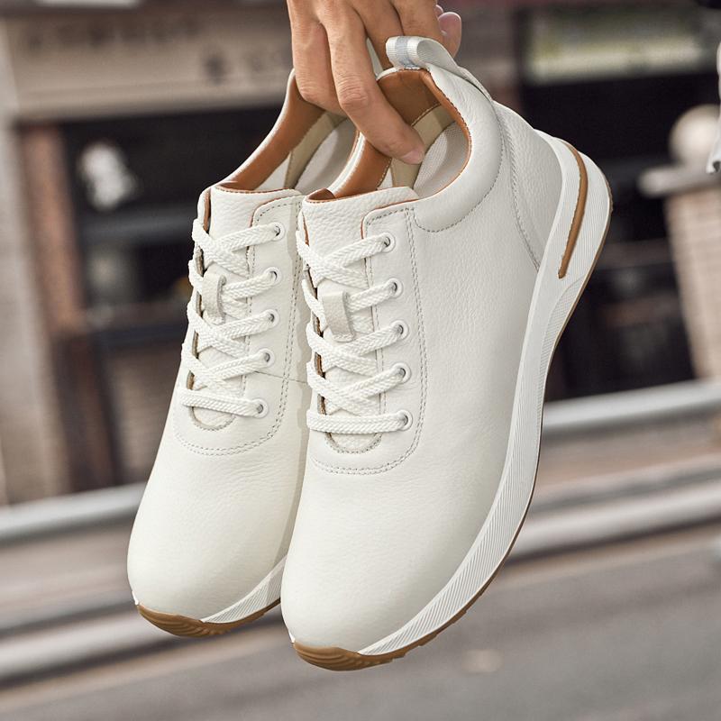 Fashion Summer Genuine Leather Shoes Handmade Casual Shoes Fashion Designer Tenis Masculino All-match Male Skateboard Footwear Sneakers