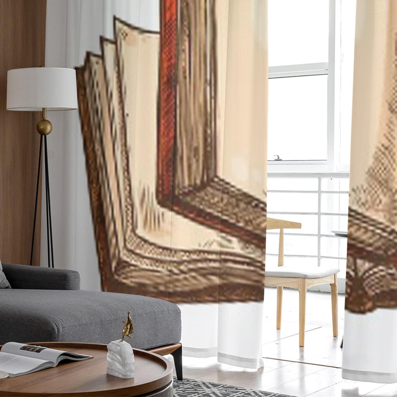 Открытая книга и перо перо прозрачная занавеска для гостиной спальни вуаль шторы для окна — фото 4