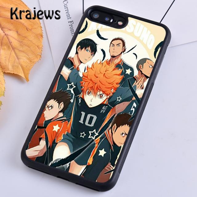 Krajews Haikyuu!! Volleyball Team Logo Phone Case For iPhone 14 5s SE 6s 7 8 plus X XR XS 11 12 13 pro max Samsung S21 S22 ultra