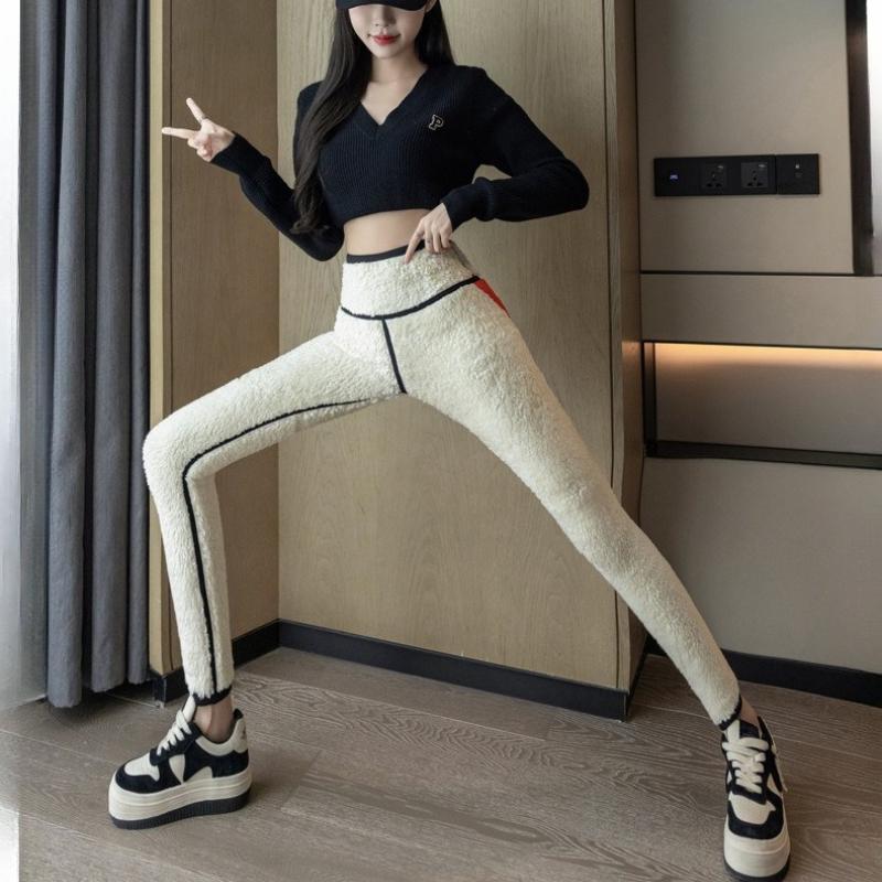 Shark Skin Pants Women Outdoor Wear Leggings Winter Cloud Soft High Waist Butt Lifting Tummy Control Sherpa Fleece Lined Thick Barbie Pants