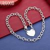 925 Sterling Silver Simple Heart Necklace - Banquet Gift Jewelry