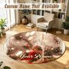 Round Rug Custom NameAyliva Pattern Non Slip Carpet Home Floor Decor