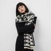 Cachecol Jacquard Imitação de Caxemira Moda Feminina Cachecol com Combinação de Cores Espessado Quente Versão Coreana Xale Simples Manto