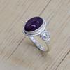 Amethyst Silver Women Ring, Natural Gemstone & 925 Sterling Silver Handmade Antique Jewelry, Valentine's Day Gift For Her