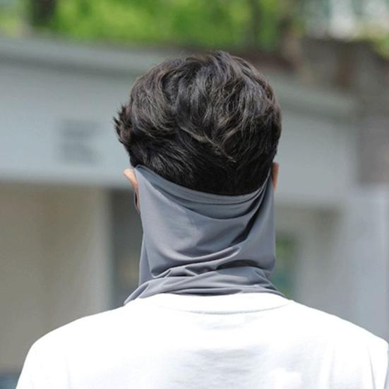Sun Protection Guard Quick-Dry Fabric Ice Silk Face Guard with Breathable Mesh Cooling Fabric Extended Neck Gaiter Anti-UV Face Guard