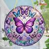 2D Flat Purple Butterfly Acrylic Decoration Sign, Christmas and Halloween Gift, Suitable for wall decoration, porch, room, villa, accents Home, Hallwa