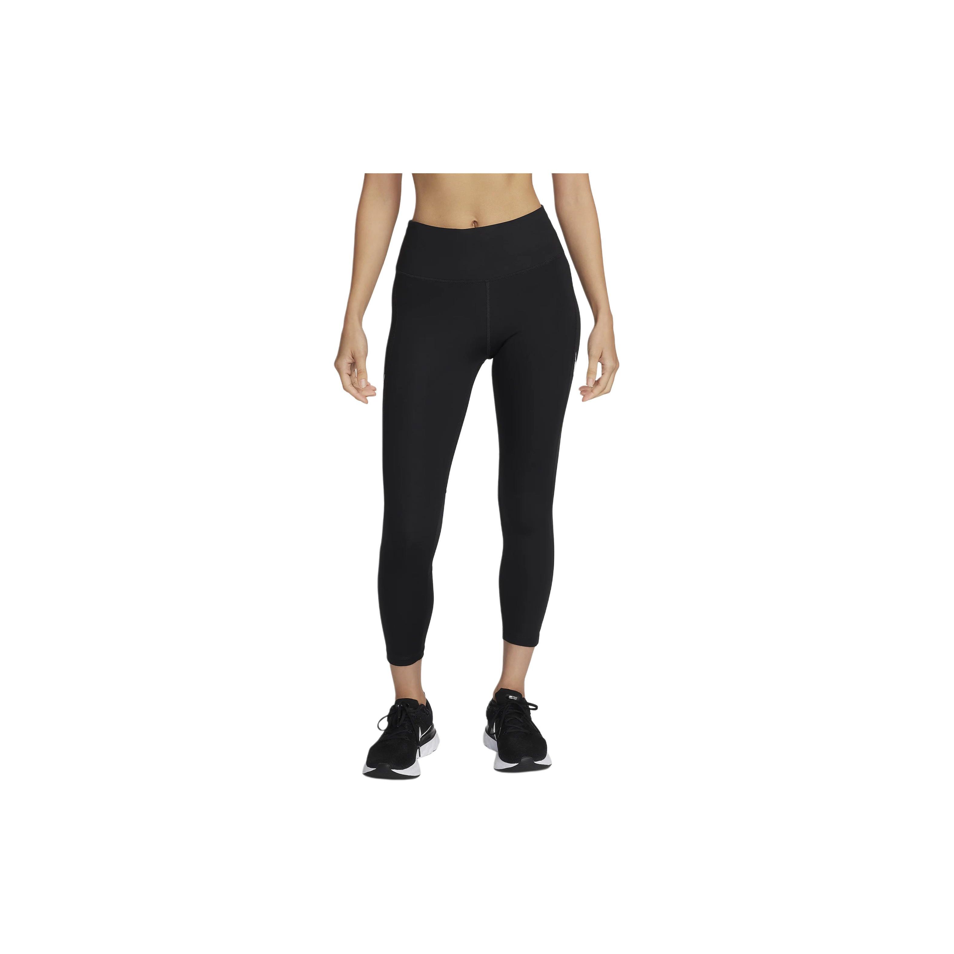 Nike Dri-Fit Black 7/8 Mid-Rise Training Leggings Women s FN3269-010 L