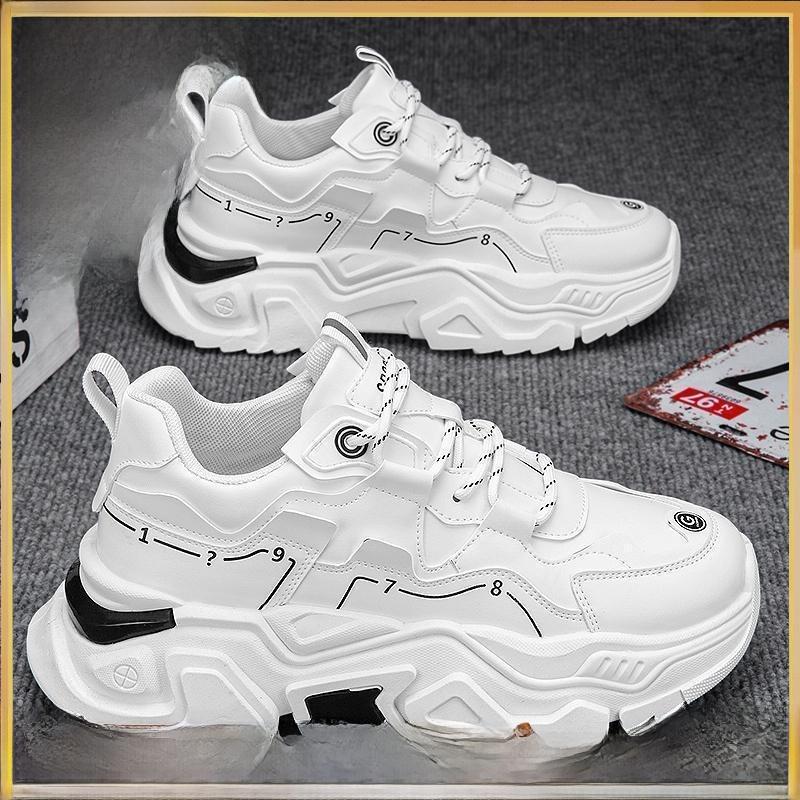Men's Running Sports Shoes Soft Bottom Dad Trendy Shoes Youth Increased Height Middle School Students Casual Shoes Rubber Sole