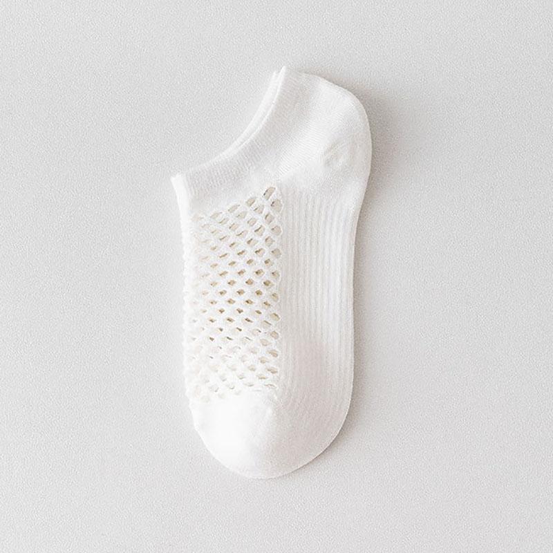 Summer Women's Short Socks Breathable and Sweat-absorbent Boat Socks Clogs Solid Color Japanese Style Mesh Short Socks for Women
