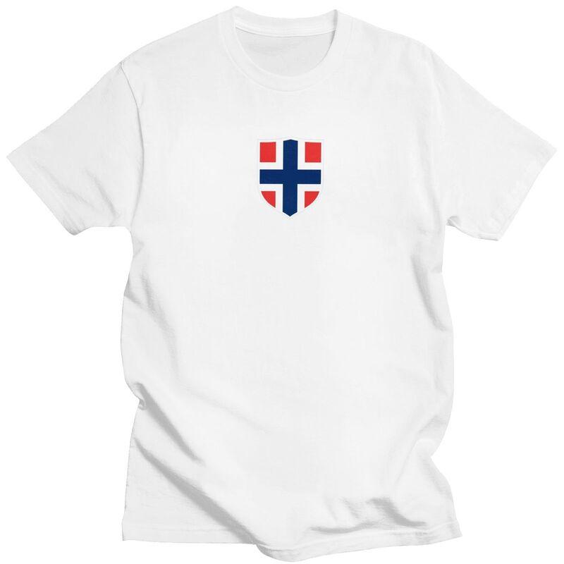 Custom Fashion Norwegian Proud Norway Flag T Shirt Men ShortSleeve Tshirt Casual Tee Pure Cotton Slim Fit Tshirts Merch