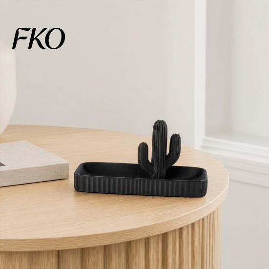 Unique Jewelry Storage 3D Printed Cactus Tray, Ring Dish, Entryway Table Trays, Decorative Trinket Light Luxury Decor Organizer Tray for Rings
