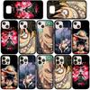 For Samsung Galaxy S24 S23 iPhone 16 15 14 Xiaomi Redmi Note 13 12 11 Plus 9 Pro Max X XR Phone Case Cartoon Luffy Roronoa Zoro One Piece OPPO Huawei