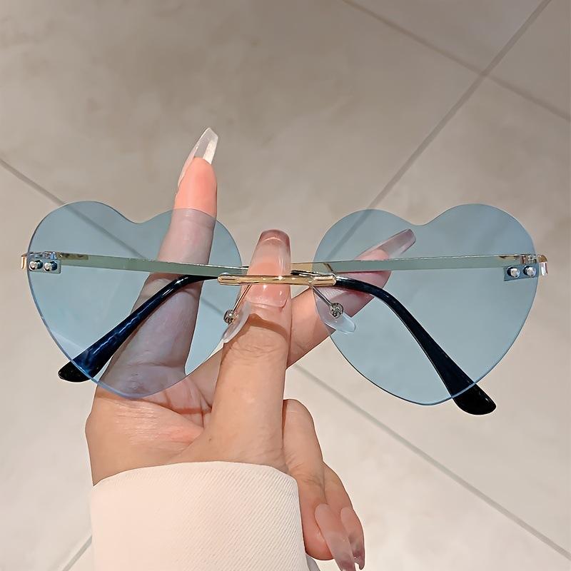 New Love Glasses Frameless Cut Edge Sunglasses Women Gradient Sunscreen UV400 Gafas De Sol Fashion Eyewear