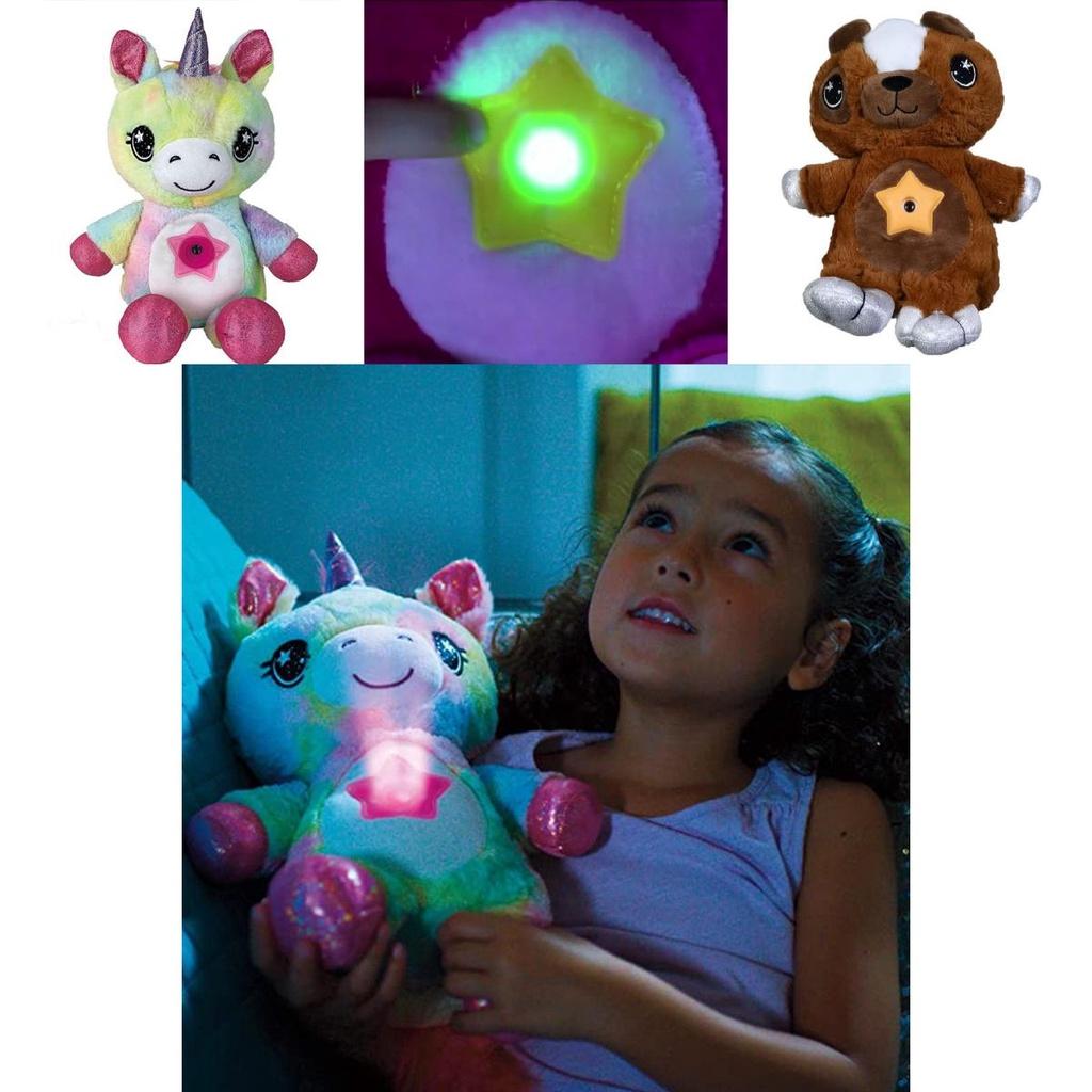 Star Belly Dream Lites Pelúcia Estrelada Animal de Pelúcia Projetor Lâmpada Para Sono Calmante