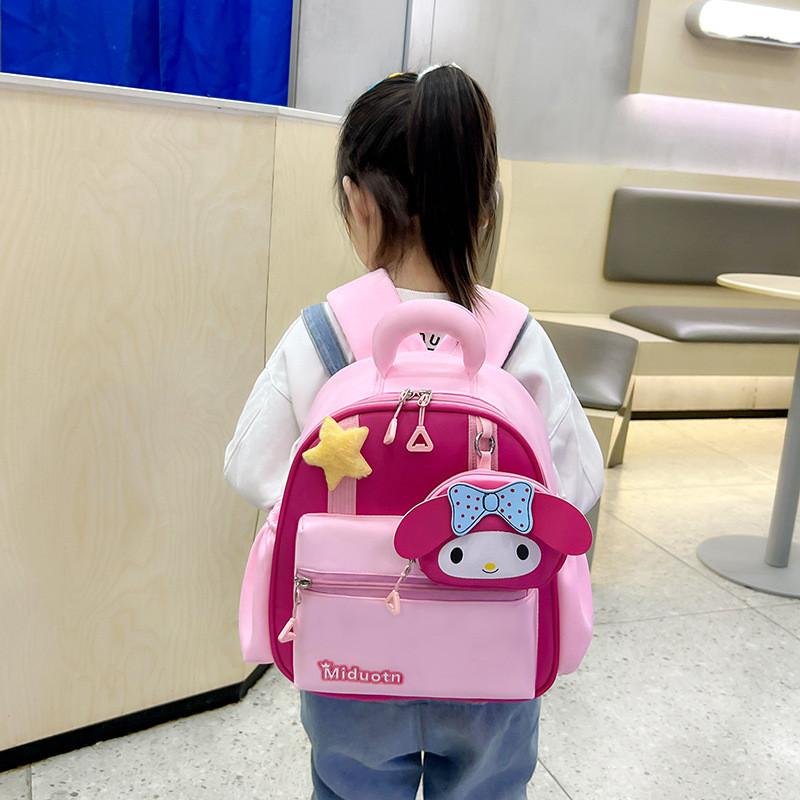 Kuromi Hello Kitty Melody Backpack With Breathable Nylon And Air Cushion Straps For Kindergarten Children