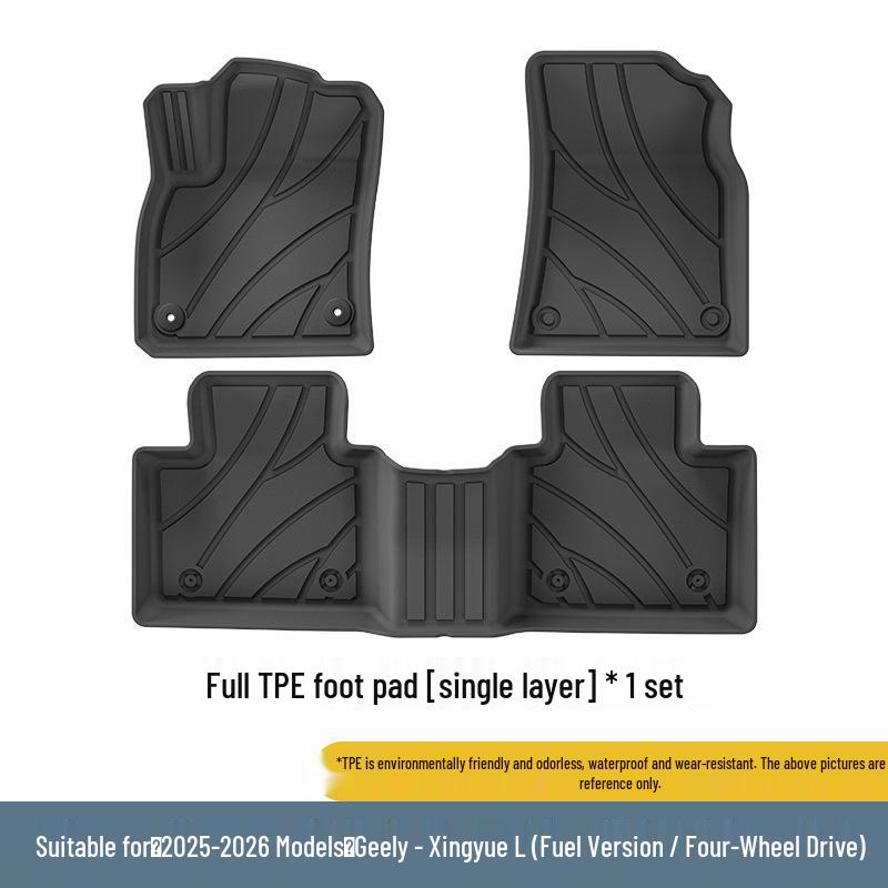 Floor Mats for 2021-2026 Geely Xingyue L: TPE Floor, Trunk, & Seat Back Mats