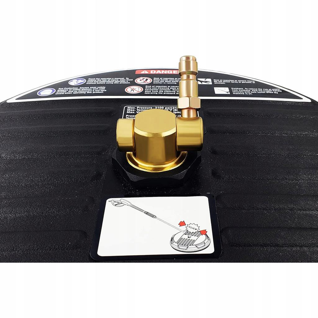 Rosfix Zestaw do Myjek Ciśnieniowych – Szczotka T-Racer 15"" z Lanca 1/4"" i 5 Dyszami | Pianownica 1000ml | Proszek Pianotwórczy 6g