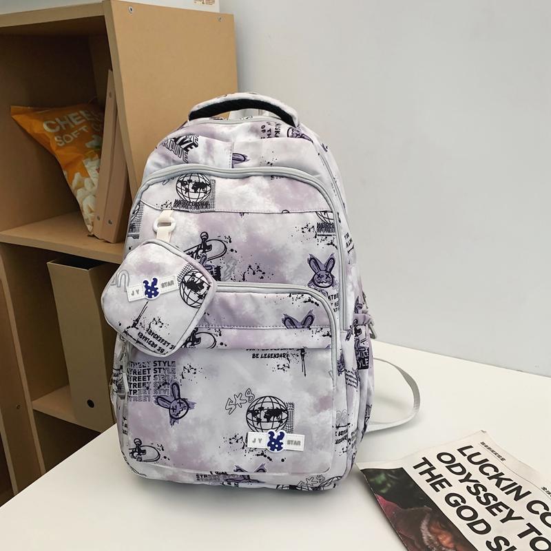 Студенческая школьная сумка кампуса с принтом граффити — фото 21