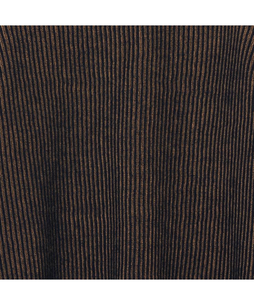 IOLO Two-Tone Ribbed Half Mock Neck_Navy