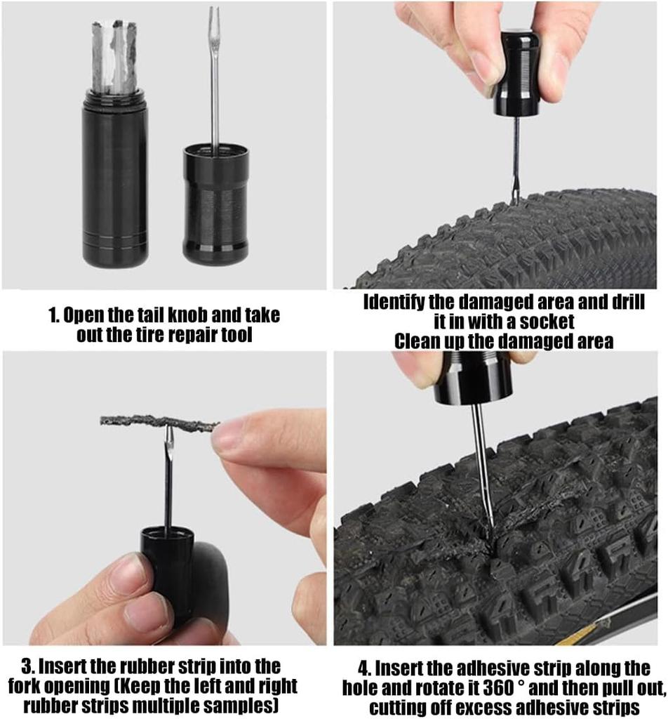 Rubber Quick Recovery Glue Strip Tyre Puncture Repair Kit for Car Motorcycle Bike Tubeless Tire Sealant Auto Accessories
