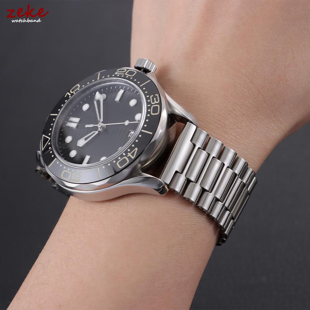 18mm 20mm 22mm Strainless Steel Watch Bracelets Silver Gold Metal Watch Band Folding Safety Buckle Universal Strap for Seiko
