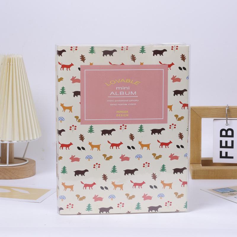 Instax 5-inch PVC Photo Album, Cartoon Design, 2-Pocket, Large Capacity for 80 Pics