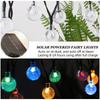 LED Solar String Lights Outdoor Leds Waterproof Crystal Globe Lights with Modes Garden Light for Patio Party Tree Decor