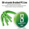 Kingdom Fishing Lines 150m 8 Strands PE Braid Line  Green Multifilament PE Line High Power Super Smooth
