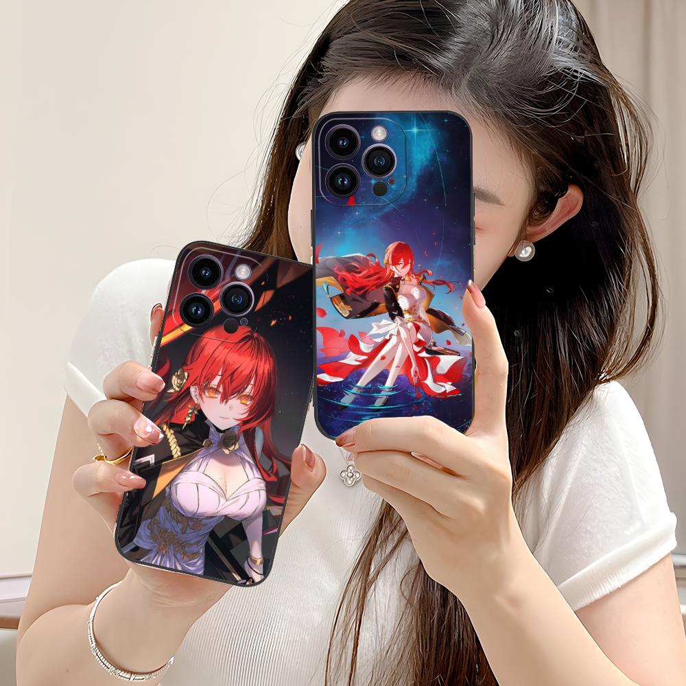 HSR Himeko Matte TPU Mobile Phone Case for iPhone 17 16 15 14 13 12 11 X XR XS 8 7 Air Pro Max Plus Mini Colorful Cover