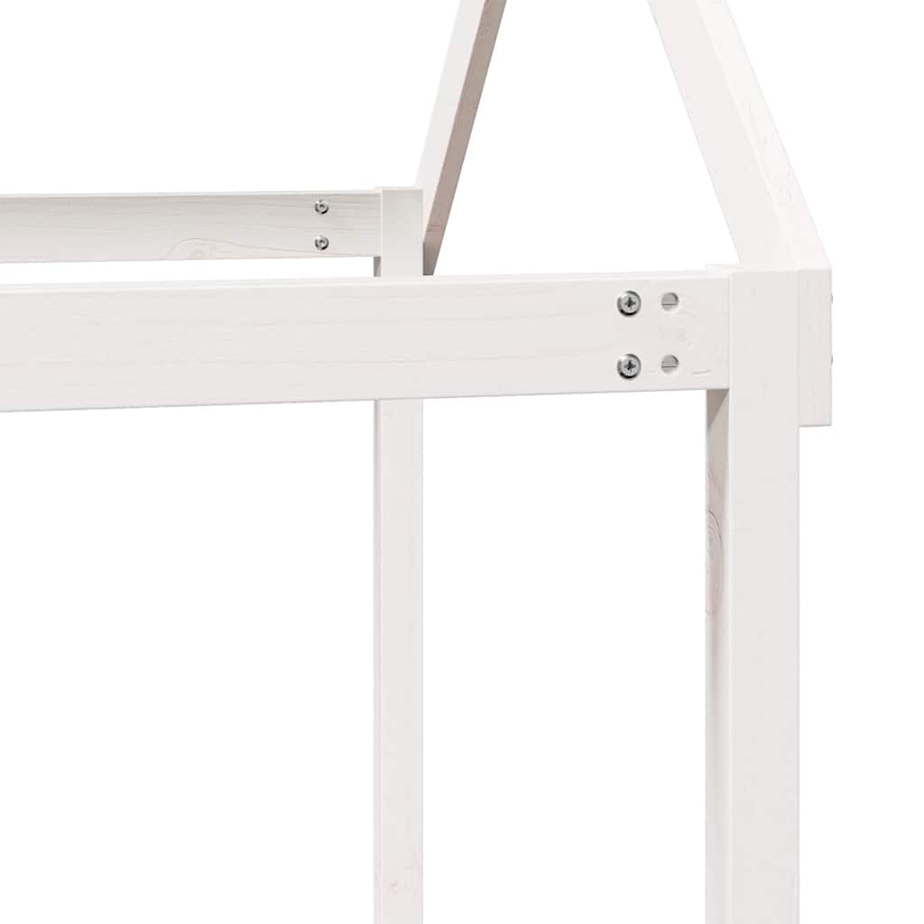 Roof for Children S Bed White 217x85.5x154 Cm Solid Pine Wood