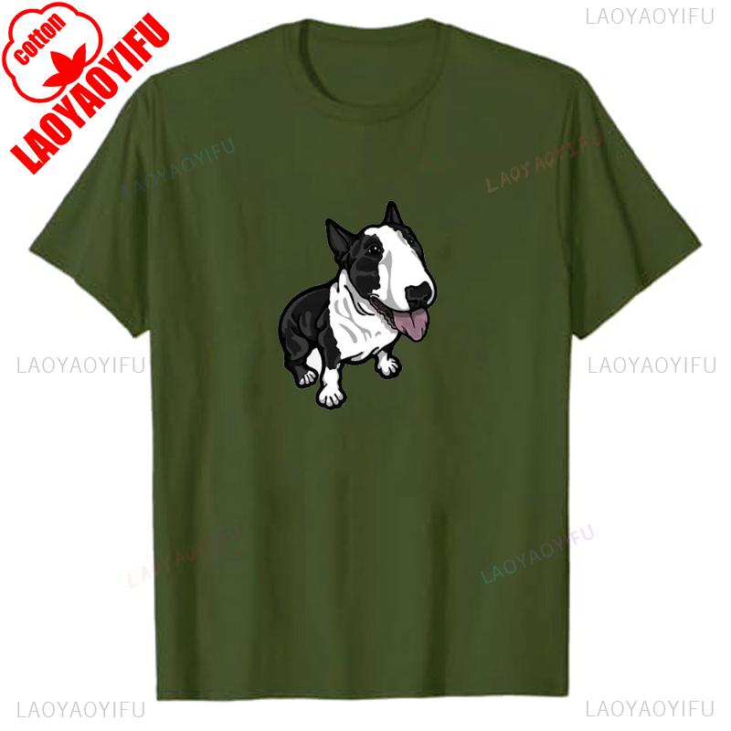 New Happy Bull Terrier Kawaii Unisex T Shirt Popular Party Short Sleeve Custom Women T Shirts Vintage Sweatshirt Print Casual Tops