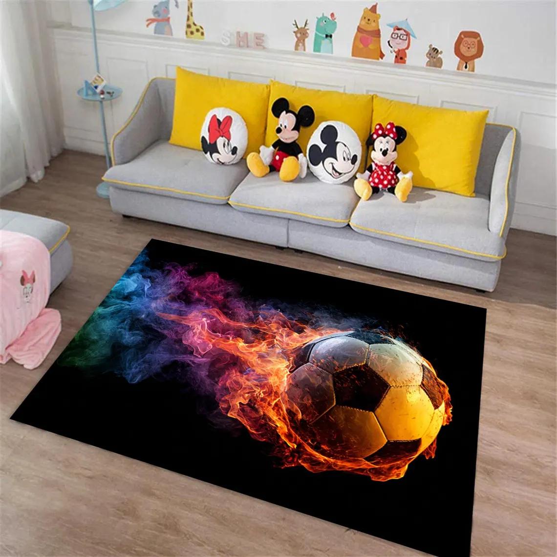 

Soccer Ball Carpet Carpet for Living Room Bedroom Bedside Soft Foot Mat Balcony Area Pad Nordic Style Decor Rug 40x60CM