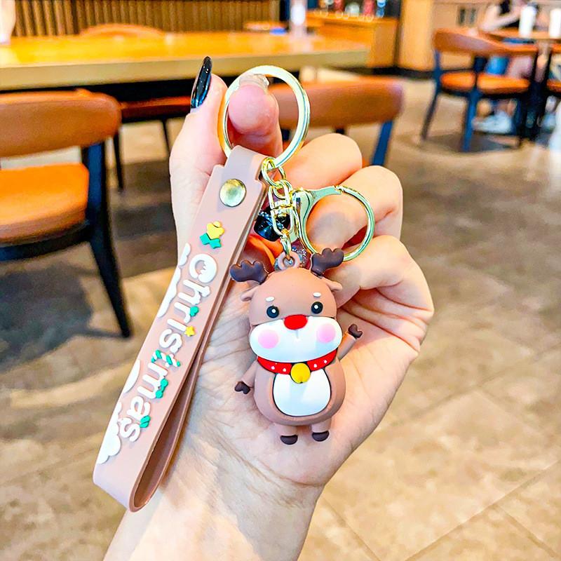 Adorable Christmas Santa Keychain Cute Acrylic Keyring Perfect For Holiday Gifts