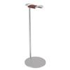Headphone Stand Aluminum Alloy Headset Holder Earphone Stand with Supporting Bar 10cm Solid Base Silver