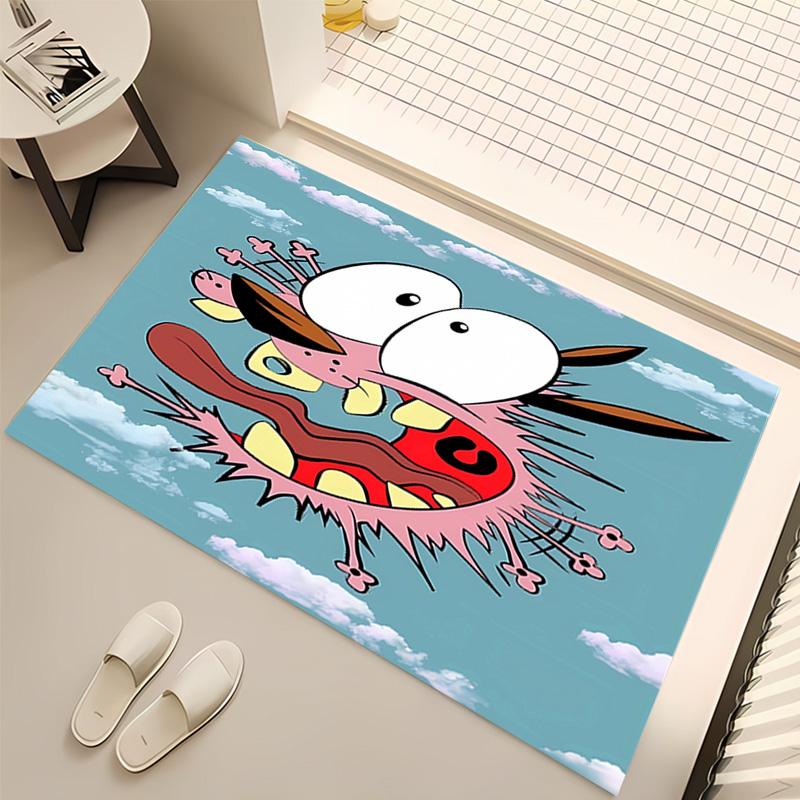 1pc Courage the Cowardly Dog2 Print Area Rug - Soft, Washable Non-Slip Indoor Mat, Living Room, Home Office Decorative Rug,Office Decorative