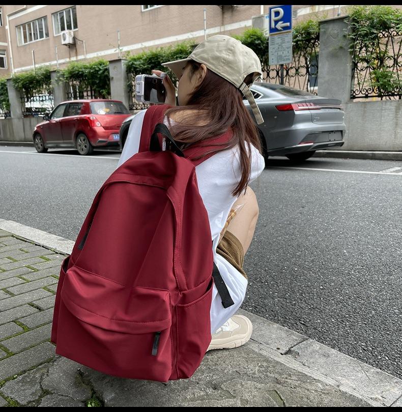 Studenten Campus Mode Rucksack - Große Kapazität, Einfarbig, Vielseitige Reise- & Umhängetasche