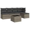 Vidaxl 6-Cz. Set di Mobili da Giardino con Cuscini, Grigio, Polyrattan
