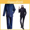 Fantasia Cosplay Autêntica de Jujutsu Kaisen Gojo Satoru Peruca Roupa Uniforme Escolar Masculino Para Festas