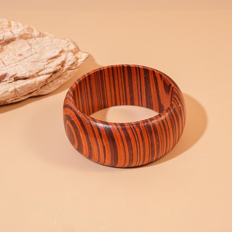 European and American Wooden Bracelets Retro Simple and Versatile Bracelets Light Luxury High-end Temperament Jewelry Women