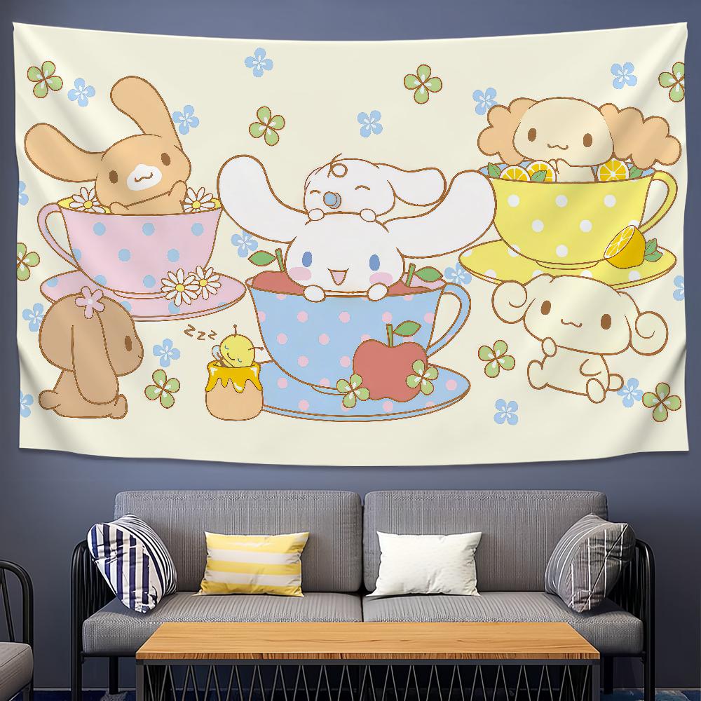 Kawaii Cartoon Art Funny Sro Ccinnamoroll Flag For Room Dorm Camping Party Living Room Garage Bar Wall Picnic Club Decor Banner