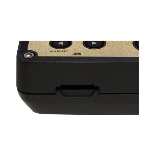 Roland TM-2 Trigger Module, a hybrid drum sound module ideal for live performance and practice. Supports SD card and battery operation, with two trigg