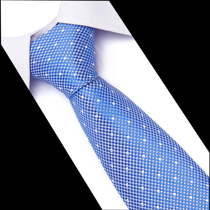 Men's 7.5cm Jacquard Polyester Striped Tie for Formal Business or Interviews